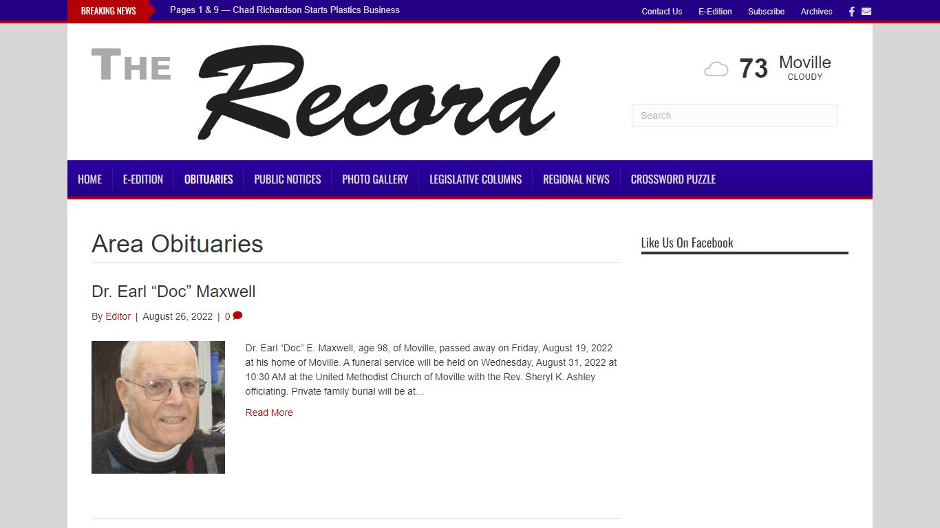 Obituaries – The Record